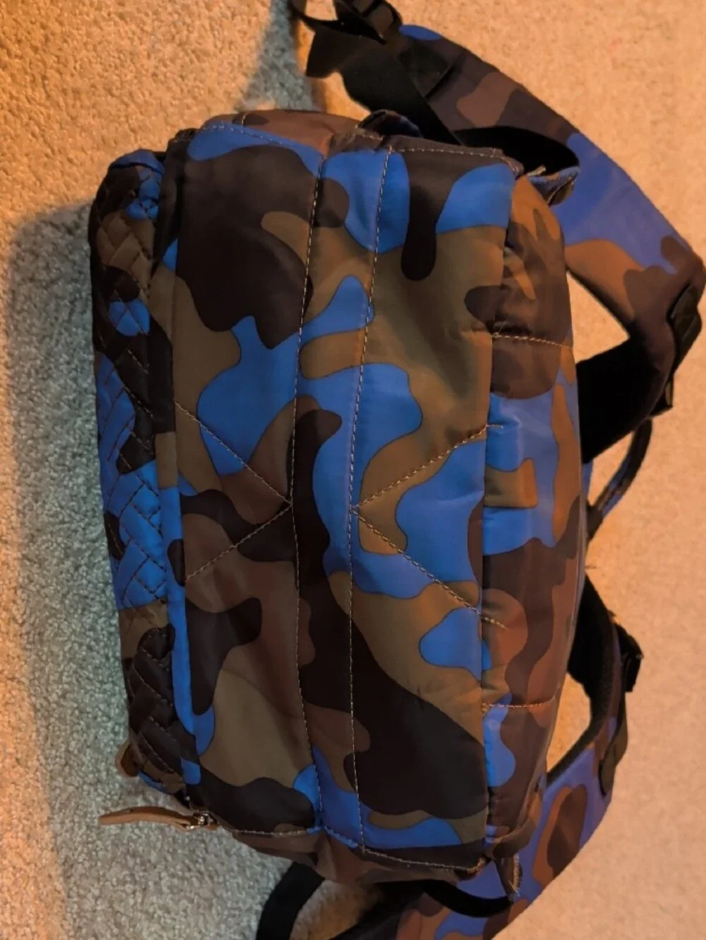 Blue Camo Diaper Bag Backpack - BabbleRoo
